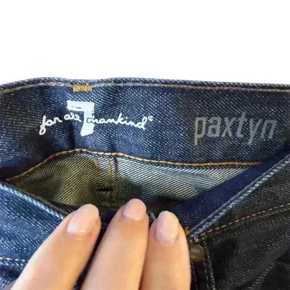 7 For All Mankind Men's Paxtyn Skinny Jeans Blue Size 29x31 Denim - Picture 4 of 8